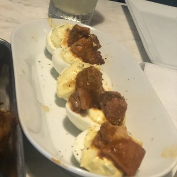 7th + Grove - Deviled Eggs with Buffalo Chicken Bites -- YUMMY!!! - Southern Near Me - Tampa, Florida