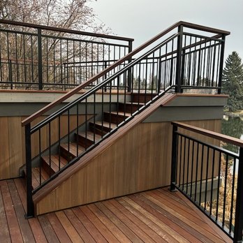 Bendup Metal - Deschutes river deck hand rail - Metal Fabricators Near Me - Bend, Oregon