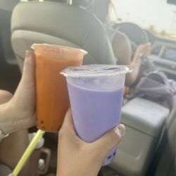 Jack'n Jill Donuts - Taro milk tea and Thai tea