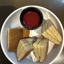 Yo! Sushi - Pancakes with raspberry sauce 10/10! Got 2 dishes of it.