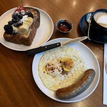 The Lights Cafe - Breakfast Combo: 2 Eggs, Bratwurst or Bacon, French Toast or Waffle - Coffee & Tea Near Me - Charlotte, North Carolina The Lights Cafe - Breakfast Combo: 2 Eggs, Bratwurst or Bacon, French Toast or Waffle - Coffee & Tea Near Me - Charlotte, North Carolina