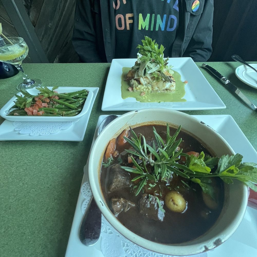 Shadow 66 - Braised beef, green beans, fish of day - French Near Me - Ghent, New York Shadow 66 - Braised beef, green beans, fish of day - French Near Me - Ghent, New York