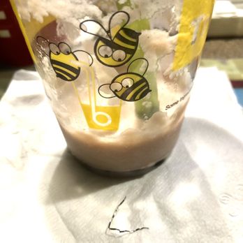 Triple B Cafe - My slush taro boba milk tea where I sipped a piece of wire (good thing I didn't swallow)!! - Chinese Near Me - Temecula, California