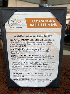 Menu photo 2 CJ's on the Bay Marco Island, FL