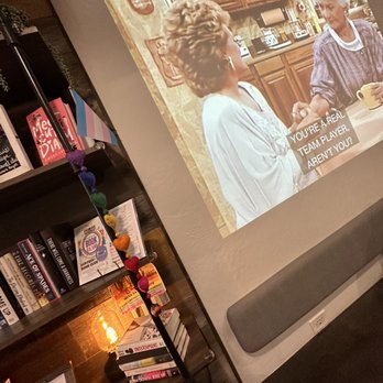 Brick Road Coffee - Book shelf + Golden Girls! - Coffee & Tea Near Me - Tempe, Arizona