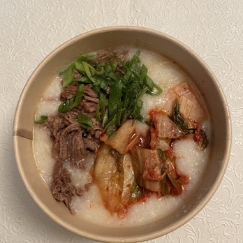 Secret Congee - Beef with kimchi this morning for breakfast - Asian Fusion Near Me - Seattle, Washington Secret Congee - Beef with kimchi this morning for breakfast - Asian Fusion Near Me - Seattle, Washington