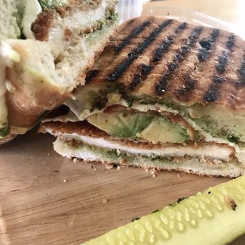 Bella Pizza - California Chicken Panini with Pickle & Potato Chips - Pizza Near Me - Hasbrouck Heights, New Jersey Bella Pizza - California Chicken Panini with Pickle & Potato Chips - Pizza Near Me - Hasbrouck Heights, New Jersey