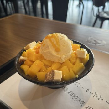 Sul Bing Su - ChungChun - Mango cheesecake bingsu - Desserts Near Me - Houston, Texas Sul Bing Su - ChungChun - Mango cheesecake bingsu - Desserts Near Me - Houston, Texas