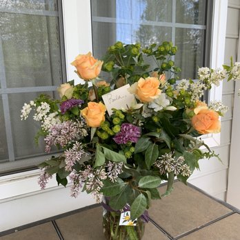 Secret Gardens - Lilac from the garden, roses, deutzia, euphorbia - Florists Near Me - Charlottesville, Virginia