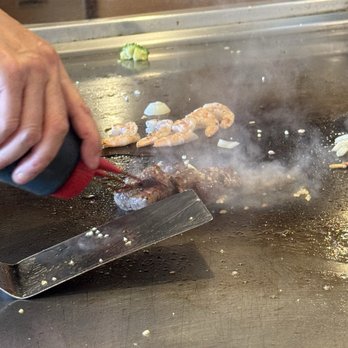 Fujiyama - Food cooking on tapenyaki cooktop - Japanese Near Me - Salinas, California