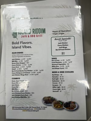 Menu photo 1 Island Riddim Round Rock, TX