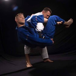 Indiana Brazilian Jiu-Jitsu Academy - Coach James Clingerman and Coach Mat Stratta "Clarking" around. Indiana Brazilian Jiu-Jitsu Academy
