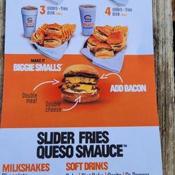 Smalls Sliders - Menu