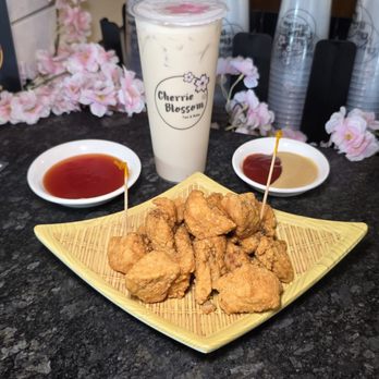 Cherrie Blossom - Traditional Black Milk Tea & Popcorn Chicken - Bubble Tea Near Me - La Mesa, California