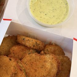 KFC - Fried Pickles with Jalapeño Ranch dipping sauce