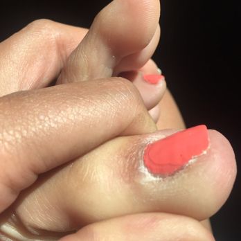 VIP Nails - Is this really a professional job? Glob of nail polish...and my cuticles, Nina didn't even touch. SO DISAPPOINTING! - Nail Salons Near Me - Herndon, Virginia