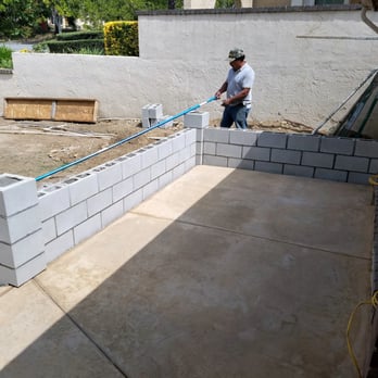 J and Sons Construction - old granite stamp concrete with a block wall before stack stone - Masonry/Concrete Near Me - Rialto, California J and Sons Construction - old granite stamp concrete with a block wall before stack stone - Masonry/Concrete Near Me - Rialto, California