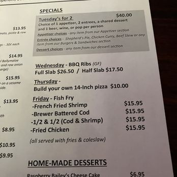The Carraig Pub - Menu - Pubs Near Me - Oak Forest, Illinois