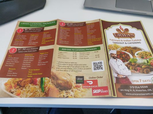 Menu photo 1 Urwa's Waterloo, ON