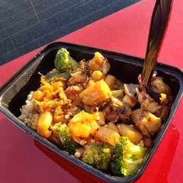regular grill bowl with rice, cabbage and seafood regular grill bowl with rice, cabbage and seafood