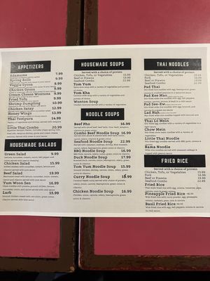 Menu photo 1 Little Thailand Sedro-Woolley, WA
