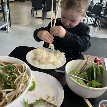 Bun Mee Phan - Beef pho for me, rice for the little one. He likes just the broth so I found out they let you order just broth for $3 totally worth it! - Vietnamese Near Me - Kansas City, Missouri Bun Mee Phan - Beef pho for me, rice for the little one. He likes just the broth so I found out they let you order just broth for $3 totally worth it! - Vietnamese Near Me - Kansas City, Missouri