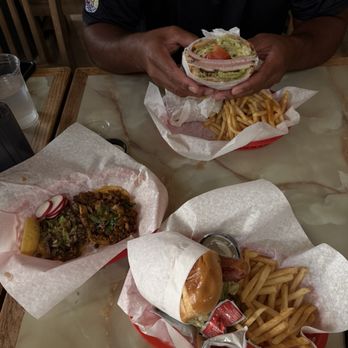 My Spot Downtown Grill - Bacon Avocado Cheese Burger Combo, Tacos(asada & al pastor), and Club Sandwich. - Burgers Near Me - Bakersfield, California My Spot Downtown Grill - Bacon Avocado Cheese Burger Combo, Tacos(asada & al pastor), and Club Sandwich. - Burgers Near Me - Bakersfield, California