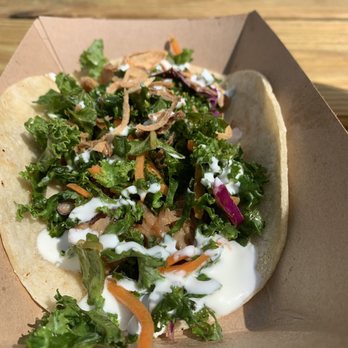 TaKorean - Pork taco, lime crema, and kale slaw - Asian Fusion Near Me - Washington, DC, District of Columbia