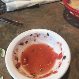 Salsa was so good and I was so sad it never got refilled:( Salsa was so good and I was so sad it never got refilled:(