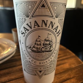 Savannah Coffee Roasters - Coffee cup, I had a latte, just needed a bit of sugar. Good coffee. - Coffee & Tea Near Me - Savannah, Georgia