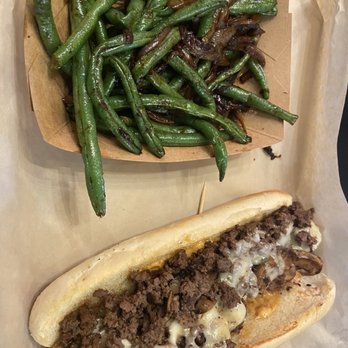The Flying Cow - Steak Hoagie and sautéed green beans - Burgers Near Me - Richmond, Texas The Flying Cow - Steak Hoagie and sautéed green beans - Burgers Near Me - Richmond, Texas