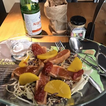 That's Vapore - Salmon sashimi cold salad with shredded cabbage - Italian Near Me - Milan, Michigan That's Vapore - Salmon sashimi cold salad with shredded cabbage - Italian Near Me - Milan, Michigan