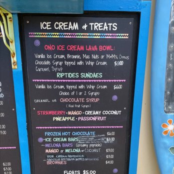 Riptides Shave Ice & Snacks - Menu - Shaved Ice Near Me - Koloa, Hawaii Riptides Shave Ice & Snacks - Menu - Shaved Ice Near Me - Koloa, Hawaii