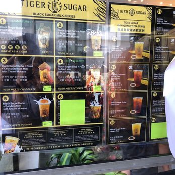 Tiger Sugar - Menu outside on door - Bubble Tea Near Me - Honolulu, Hawaii Tiger Sugar - Menu outside on door - Bubble Tea Near Me - Honolulu, Hawaii