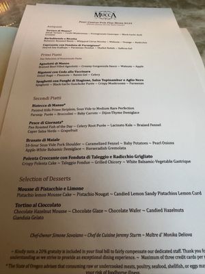 Menu photo 1 Mucca Osteria Portland, OR Menu photo 1 Mucca Osteria Portland, OR
