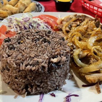 90 Millas Cuban Bar & Restaurant - Lechon Cerdo Asado Rice Congrin And Salad - Cuban Near Me - Bowling Green, Kentucky