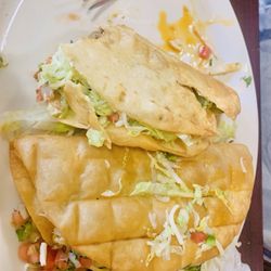 La Casita Mexican Restaurant - Puffy tacos Huge