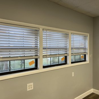 NAH Solutions - Several new 2 inch vinyl blinds installed at a renovated business in downtown Savannah! - Handyman Near Me