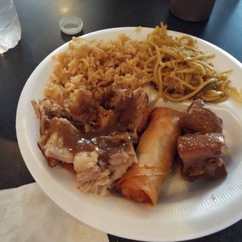 Deco Cafe Filipiniana - Fried rice, pancit, pork adobo, another egg roll and more of that great lechon kawali. - Buffets Near Me - Leon Valley, Texas