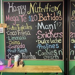 Happy Nutrition - Menu