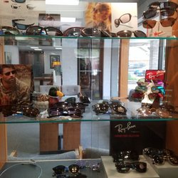 Drummond Optical - Display case of sunglasses.