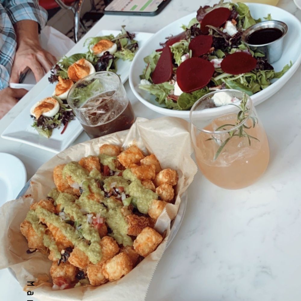 Water Street - Hott totts, beet salad, and deviled eggs - American Near Me - Asheville, North Carolina Water Street - Hott totts, beet salad, and deviled eggs - American Near Me - Asheville, North Carolina
