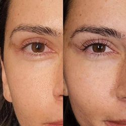 Lash lift & tint, before & after.