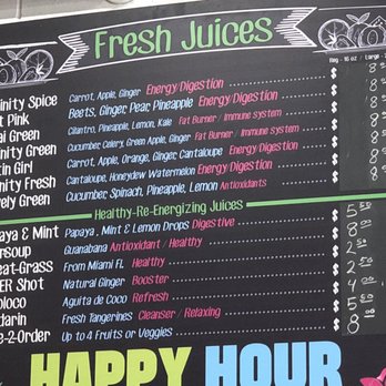 Be Fit Nutrition - a menu for fresh juices - Juice Bars & Smoothies Near Me - McAllen, Texas