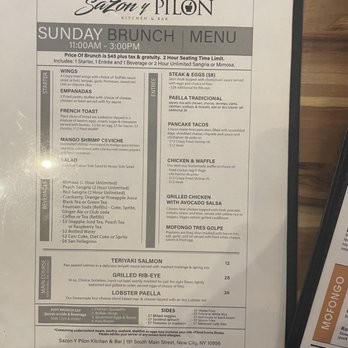 Sazon Y Pilon Kitchen & Bar - Menu - Latin American Near Me - New City, New York