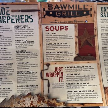 Sawmill Grill - Menu - American Near Me - Oxford, Pennsylvania