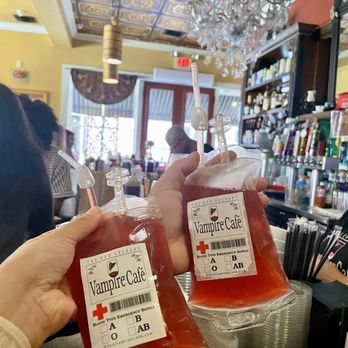 Vampire Cafe - Blood vodka pouches - Cafes Near Me - New Orleans, Louisiana Vampire Cafe - Blood vodka pouches - Cafes Near Me - New Orleans, Louisiana