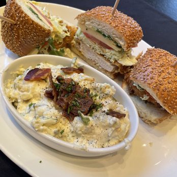Nick's On State - Chicken sandwich with potato salad - New American Near Me - Carlsbad, California Nick's On State - Chicken sandwich with potato salad - New American Near Me - Carlsbad, California