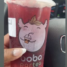 Berry tea with strawberry heart jelly pieces