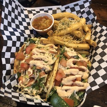 Windbag Saloon - OMG...delicious Fish Tacos w/ Garlic Parmesan Fries !! - Burgers Near Me - Helena, Montana Windbag Saloon - OMG...delicious Fish Tacos w/ Garlic Parmesan Fries !! - Burgers Near Me - Helena, Montana